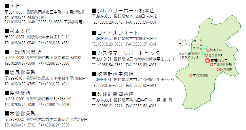 支店・営業所地図